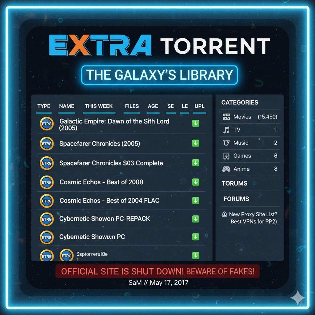 An image representing an online community discussion about the dangers of fake ExtraTorrent proxy sites.